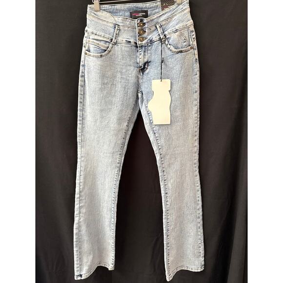 Women’s Moda Xpress Stretchy Light Denim Jeans Sz 13/14 - Picture 1 of 3